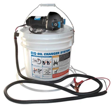 Système de vidange d’huile Jabsco DIY avec pompe et seau de 3,5 gallons