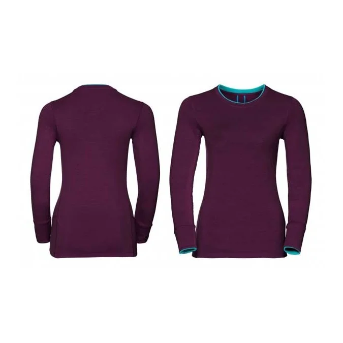T-SHIRT FEMME ODLO NATURAL 100 MERINO WARM BASELAYER SHIRT W