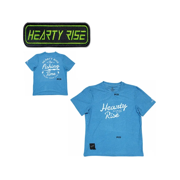 T-SHIRT HEARTY RISE MANCHES COURTES HE-9011 BLEU