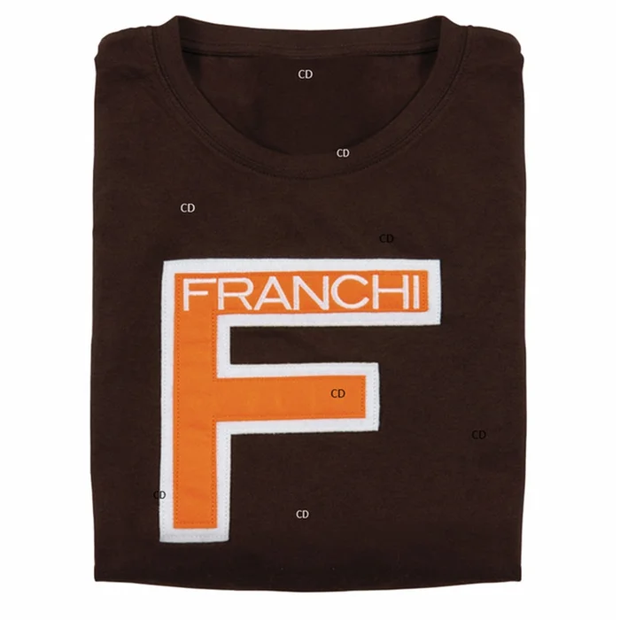 T-Shirt Homme Franchi Marron Et Orange