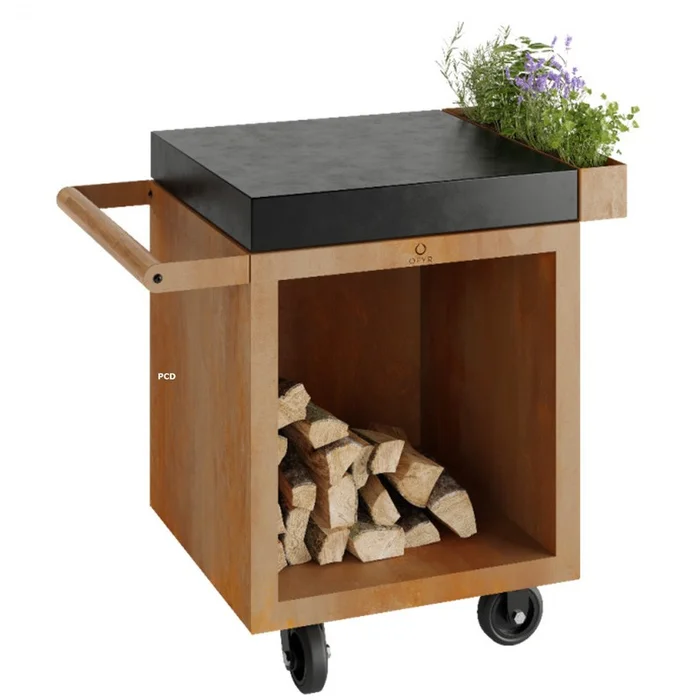 Table Corten 65 Pro Céramique Gris Anthracite Ofyr
