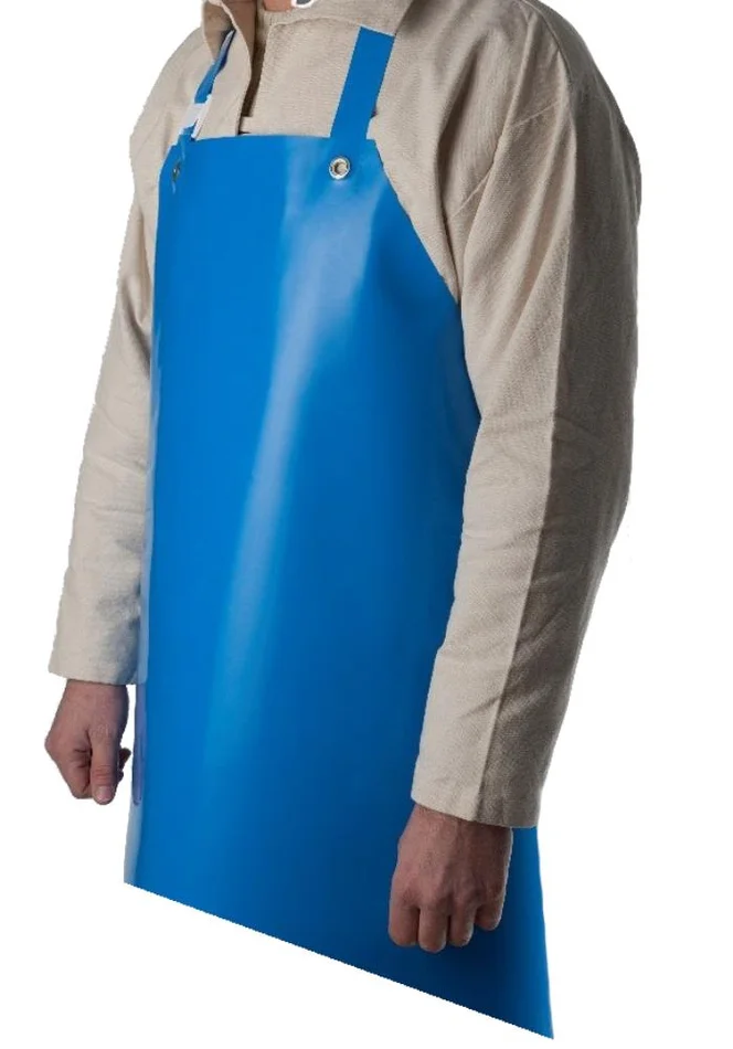 TABLIER DE BOUCHER POLYURETHANE BLEU