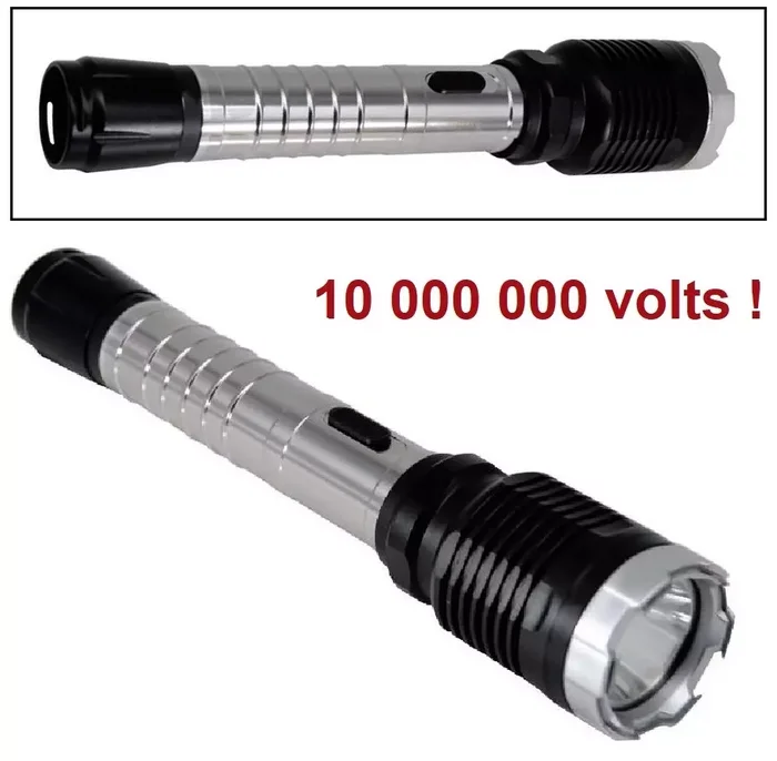 Taser shocker 10 000 000 volts ! LED + Tazer ultra puissant