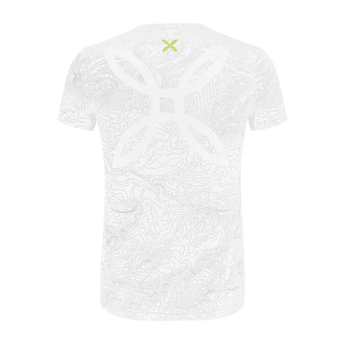 Tee-shirt de running homme Montura Topographic Sublime – Blanc/Plomb – Image 2