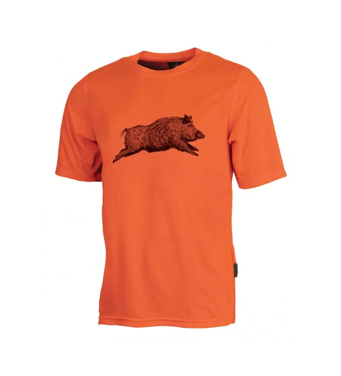 Tee-shirt enfant orange sanglier