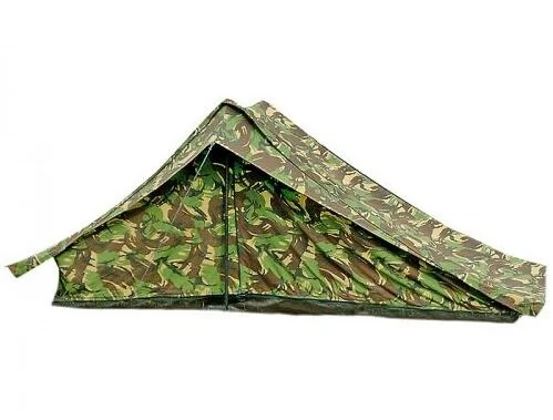 Tente PUP de l&rsquo;armée néerlandaise 1 personne, Woodland DPM, avec sac de transport