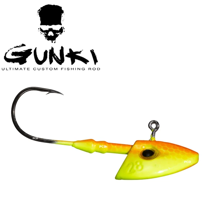 TETES PLOMBEES GUNKI G&rsquo;VERTI ORANGE FLUO YELLOW PAR 3