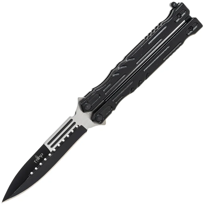 TH.K2448 COUTEAU PAPILLON THIRD ALU NOIR INOX NOIR