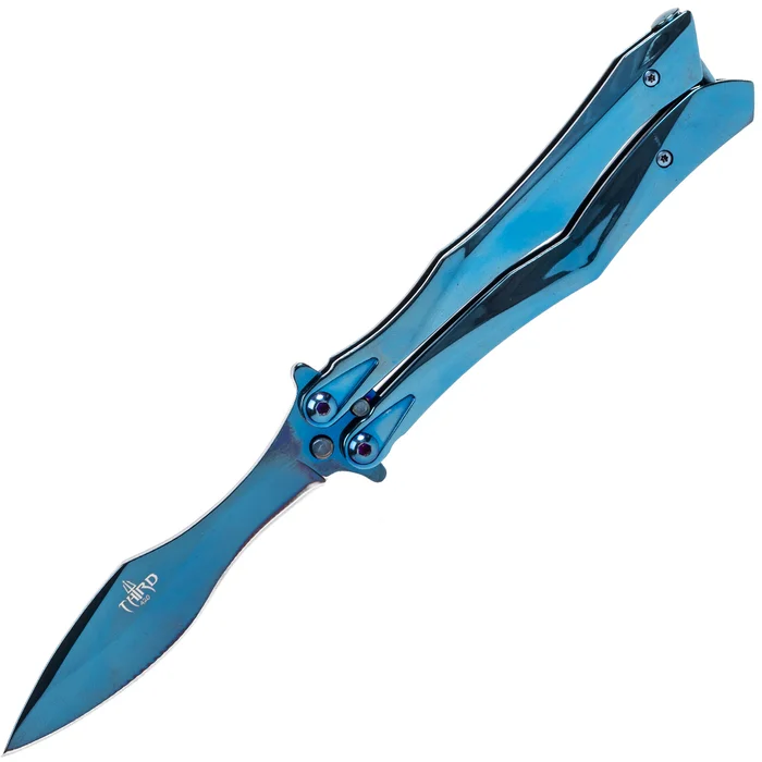 TH.K2818A COUTEAU PAPILLON THIRD INOX BLEU