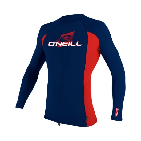 Tops Lycra EnfantO&rsquo;Neill YOUTH PREMIUM SKINS L/S RASH GUARD NAVY/RED/NAVY 2025