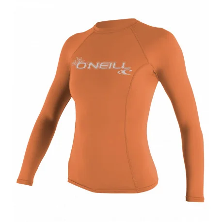 Tops Lycra FemmeO&rsquo;Neill WMS BASIC SKINS L/S RASH GUARD ORANGE 2025