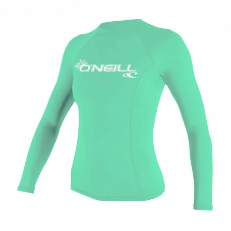 Tops Lycra FemmeO’Neill WMS BASIC SKINS L/S RASH GUARD Vert 2025