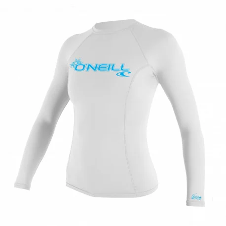 Tops Lycra FemmeO’Neill WMS BASIC SKINS L/S RASH GUARD WHITE 2025