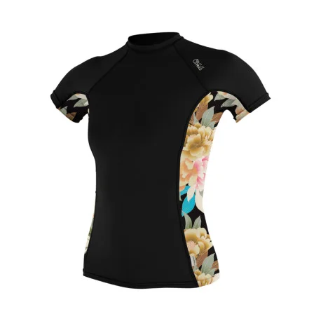 Tops Lycra FemmeO’Neill Wms Side Print S/S Rash Guard BLACK/MIKAHFLORAL 2025