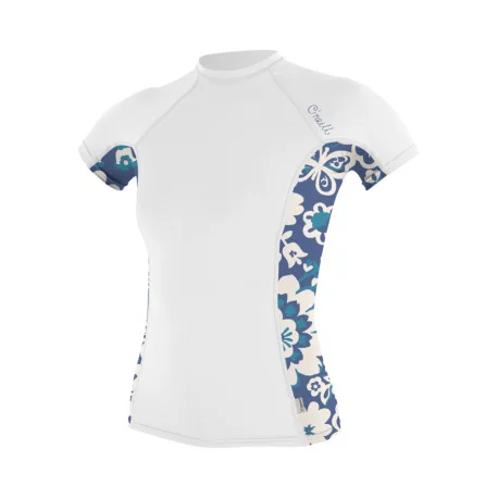 Tops Lycra FemmeO’Neill Wms Side Print S/S Rash Guard white 2024