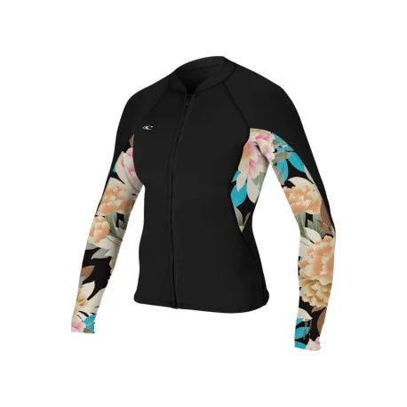 Tops Neoprene FemmeO&rsquo;Neill WMS BAHIA 1/1.5 JACKET BLACK/MIKAHFLORAL/BLACK 2025