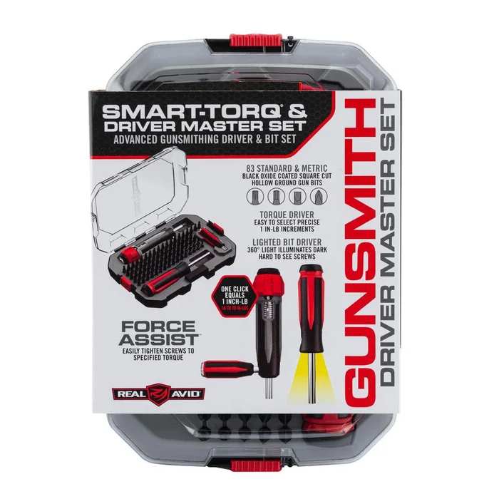 Tournevis Dynamométrique Real Avid SMART TORQ – 83 Embouts – Précision et Polyvalence pour Entretien Armes