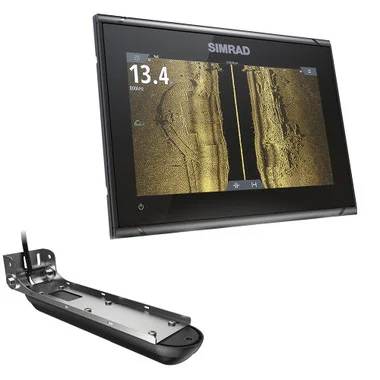 Traceur de cartes/sondeur Simrad GO9 XSE avec transducteur tableau arrière Active Imaging 3-en-1 et carte C-MAP Discover