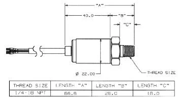 Transducteur Maretron 0-3 Psi