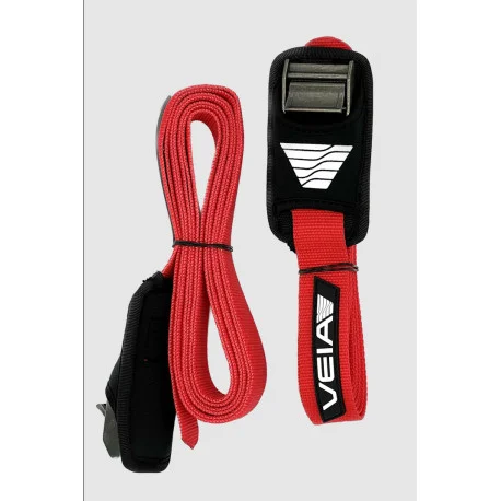 Transport SurfVeia Tie Down Strap 12′ / 3.65M (jeu de 2) – Rouge