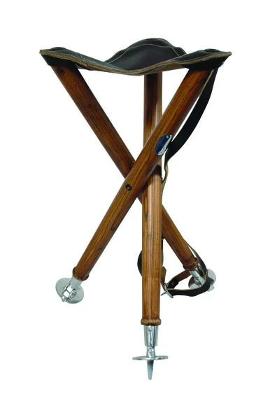 Trépied bois, pliant, pieds métal, hauteur 75 cm