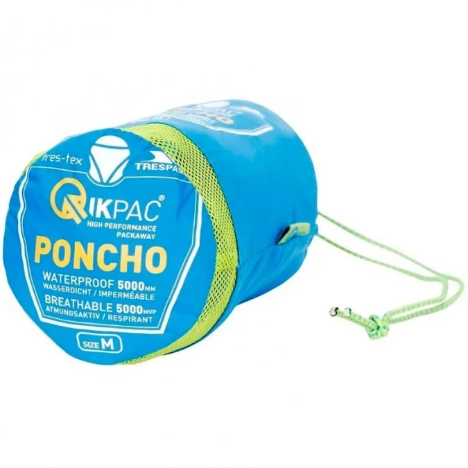 TRESPASS UNISEX WATERPROOF PONCHO QIKPAC