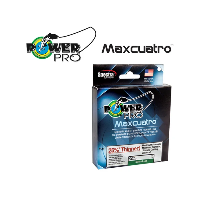 TRESSE POWER PRO MAXCUATRO JAUNE 455M 0.32MM