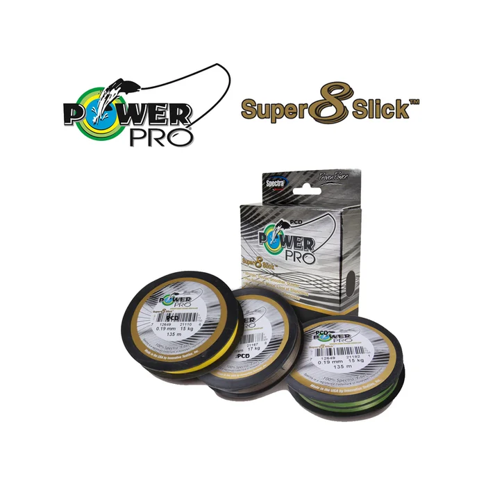 TRESSE POWER PRO SUPER 8 SLICK JAUNE 275M
