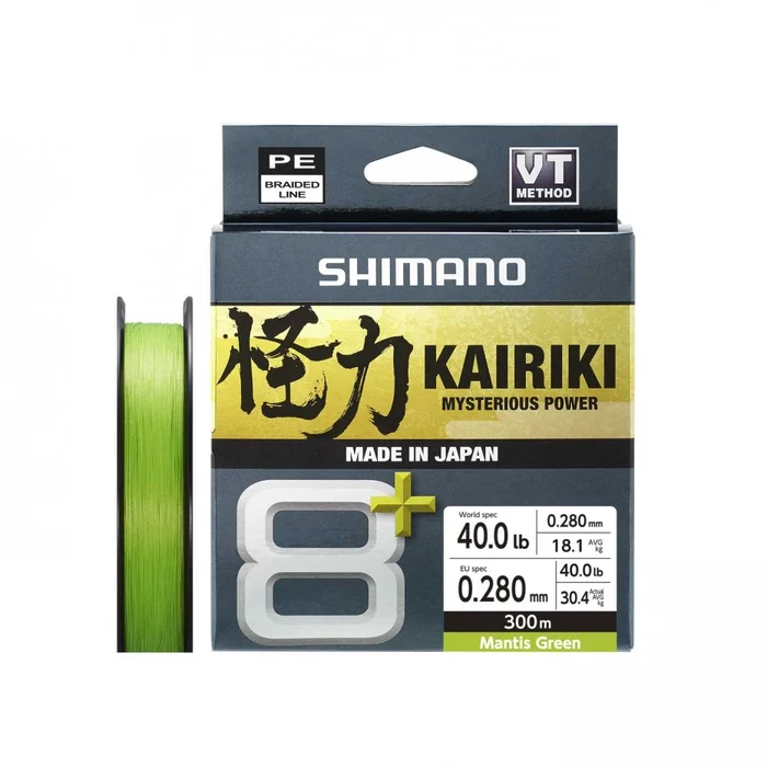 Tresse Shimano Kairiki 8 Plus 300m Mantis Green