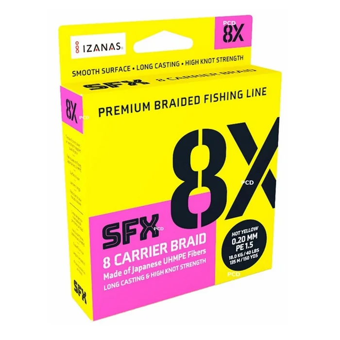 Tresse Sufix SFX 8 Hot Yellow 275M