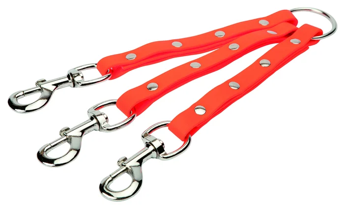 Tripleur Januel en biothane de 25cm x 1.6 cm – Orange