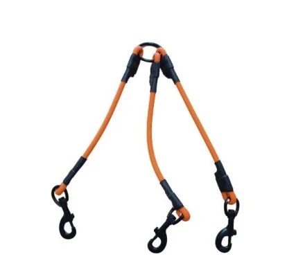 Tripleur pour chien orange fluo