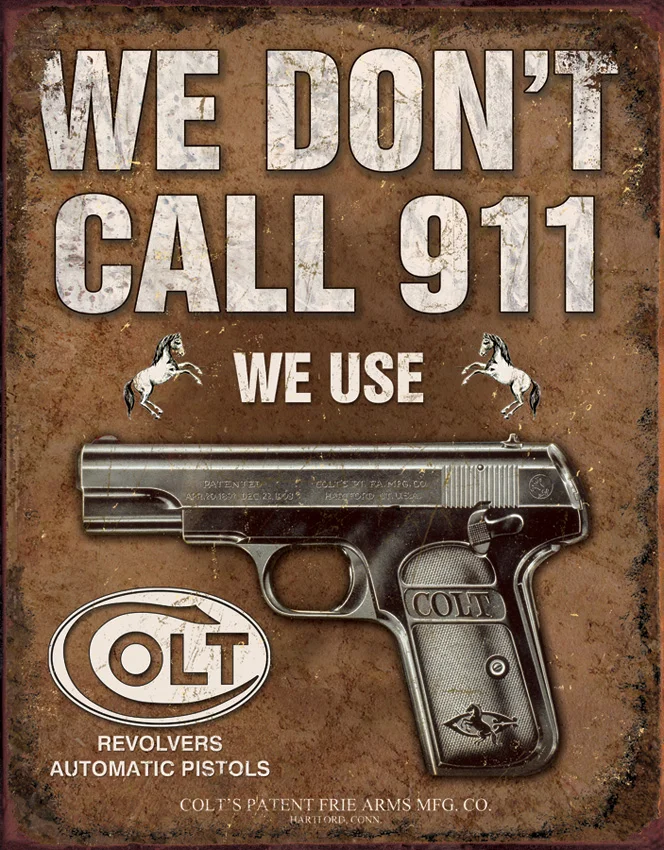 TSN1799 – Affiche Metallique Colt