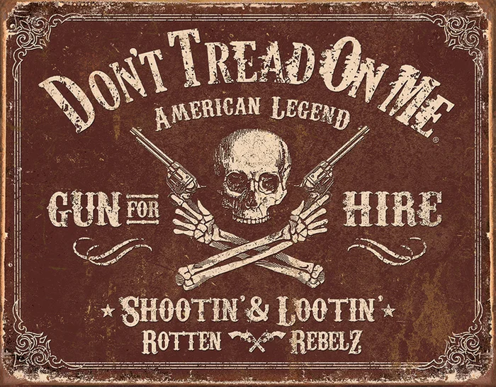 TSN2007 – Affiche Metallique Don&rsquo;t Tread On Me