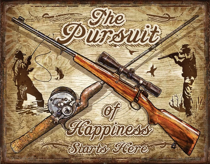 TSN2413 – Affiche Metallique Pursuit Of Happiness Sign