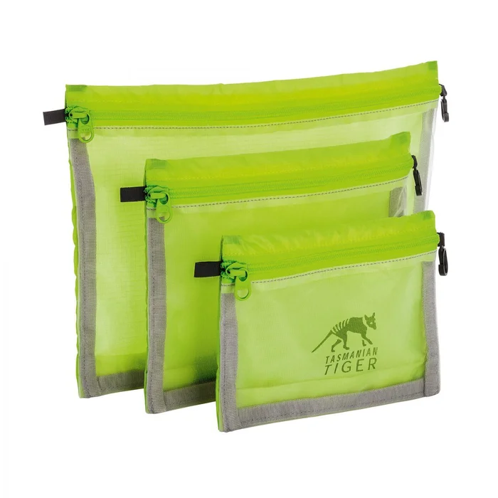 TT MESH POCKET SET – Set de 3 pochettes – Jaune Hiviz