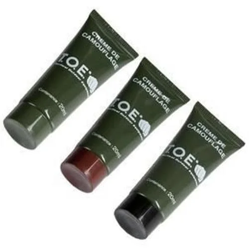 Tube de Grimage Camouflage Noir/Marron/Vert