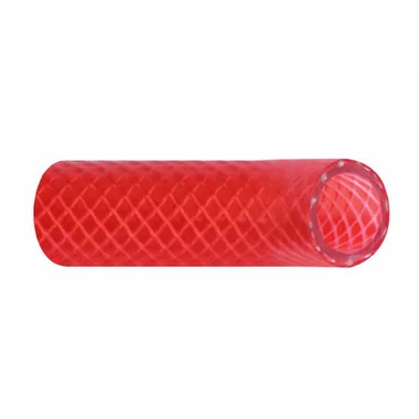Tuyau d’alimentation d’eau chaude en PVC renforcé Trident Marine 3/4″ (FDA) – Convient à l’eau potable – Rouge translucide – Vendu au pied