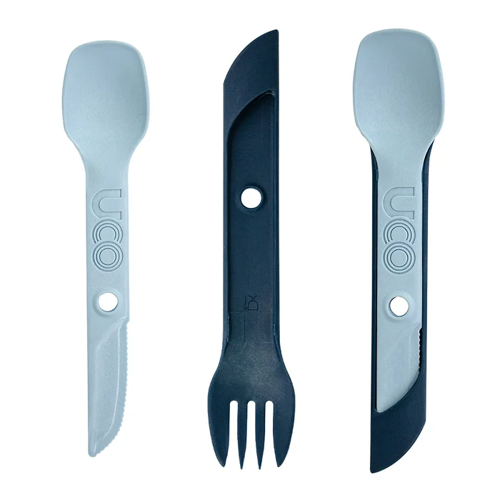 UCOSPORKSWITCH – UCO Set d’ustensiles SWITCH Gris Bleu