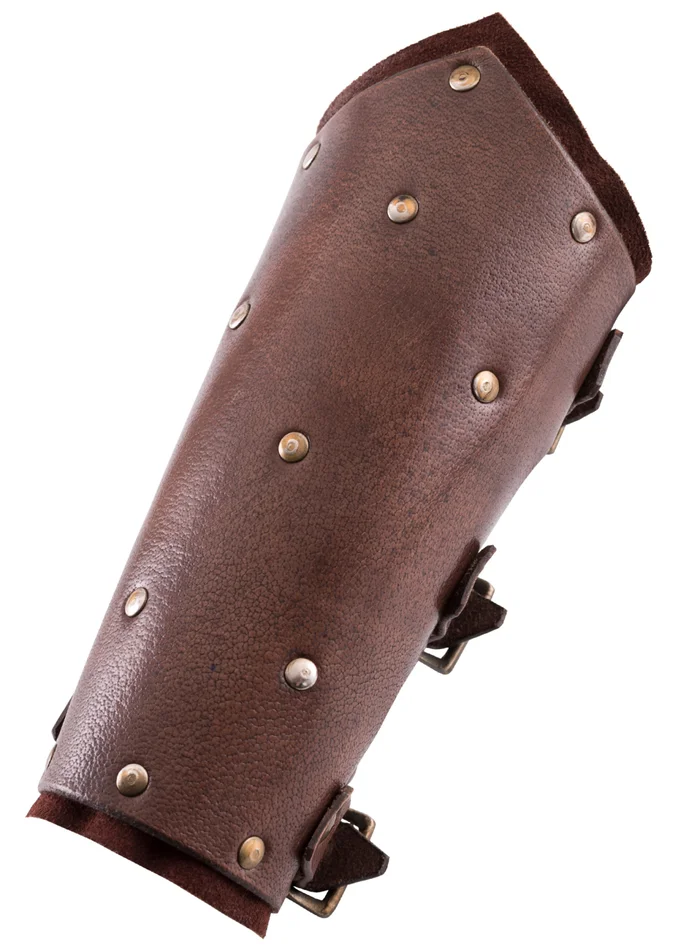 ULF-LP-22B – LARP Paire de Protège-bras en cuir avec rivets