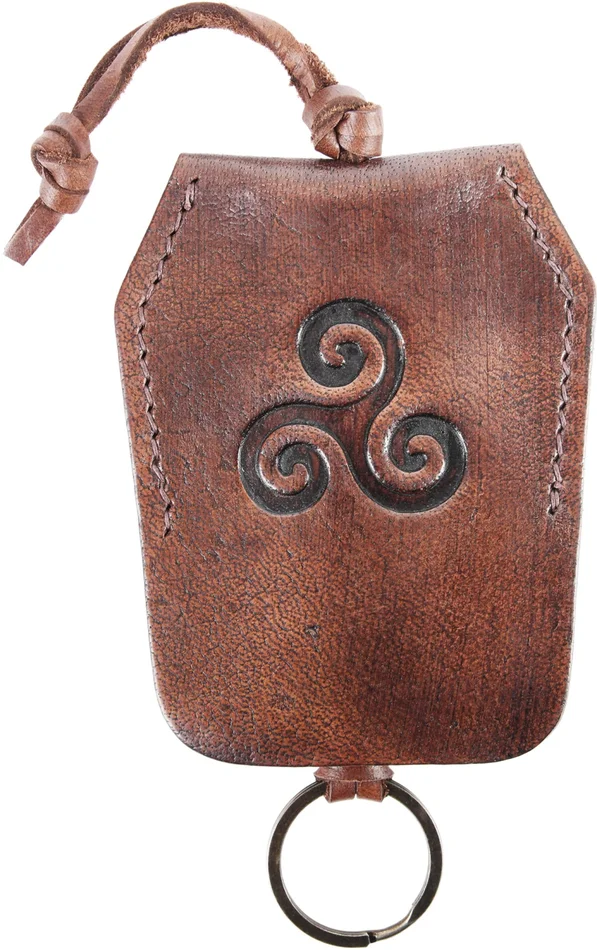 ULF-LP-50 – LARP ULFBERTH Porte-clés Triskele Cuir