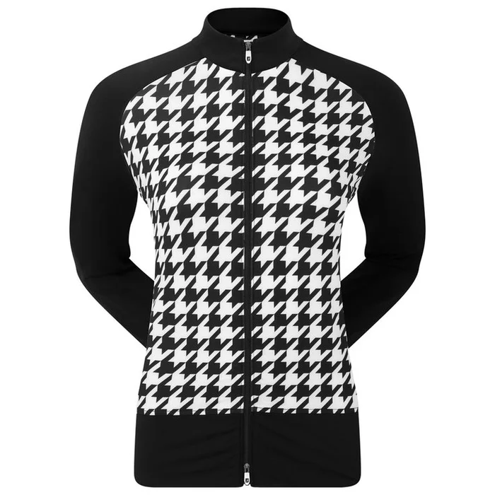 Veste Footjoy Houndstooth Full Zip Midlayer Black White