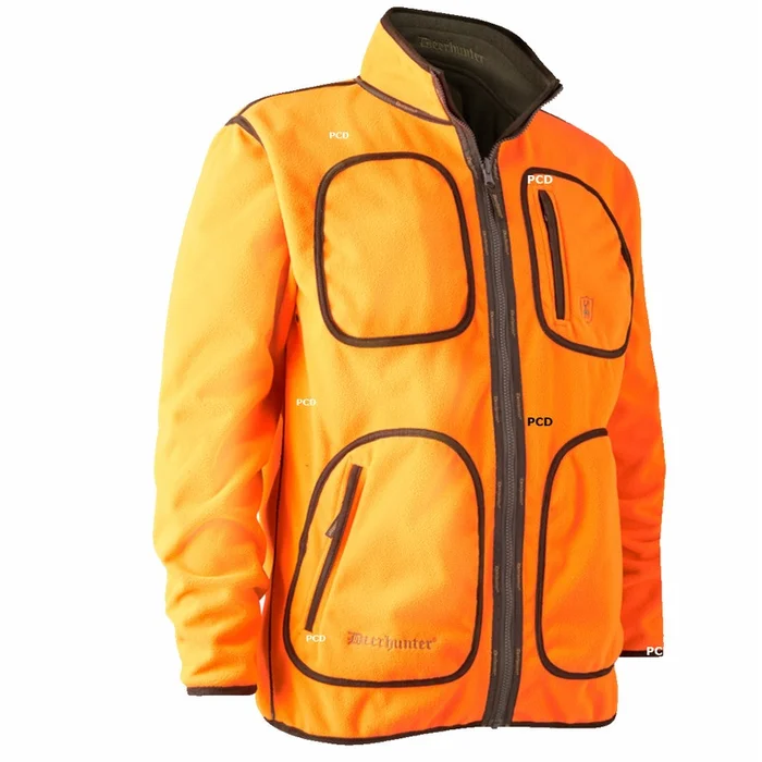 Veste Polaire Homme Deerhunter Réversible Gamekeeper Orange Et Verte