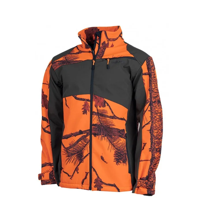 Veste softshell camo orange Treeland