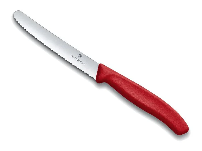 VIC6.7831 VICTORINOX COUTEAU TABLE /TOMATE SWISSCLASSIC 11CM ROUGE