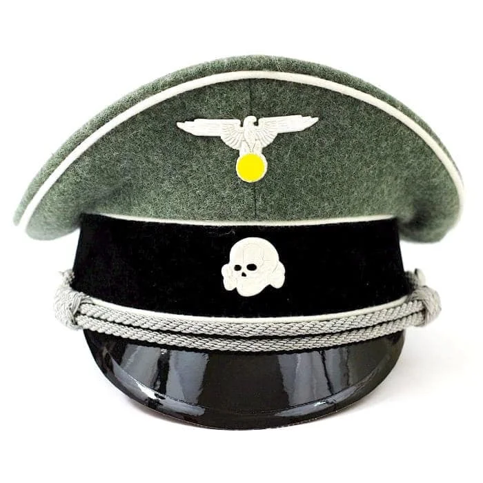 Visor Cap Casquette Officier Allemand WW2 Laine Feldgrau