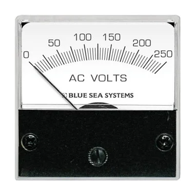 Voltmètre analogique microvolts AC Blue Sea 8245 – Face de 2″, 0-250 volts AC
