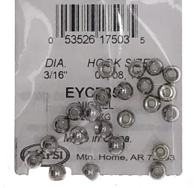 Wapsi Cyclops Beads – 24 par paquet – Nickel 3/16&Prime;