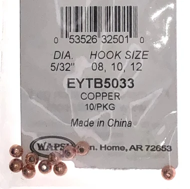 Wapsi Tungsten Beads – 10 par paquet – Cuivre 5/32″