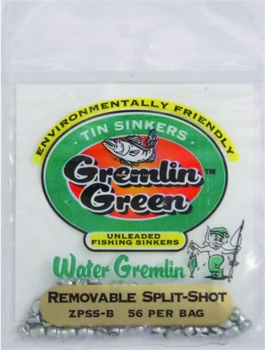 Water Gremlin ZPSS-B Gremlin Green Removable Split-Shot 56Pk